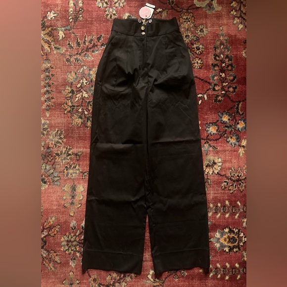 Emmy of Sweden NWT "Good Old Grandpa Pants" in black twill! - Picture 5 of 6